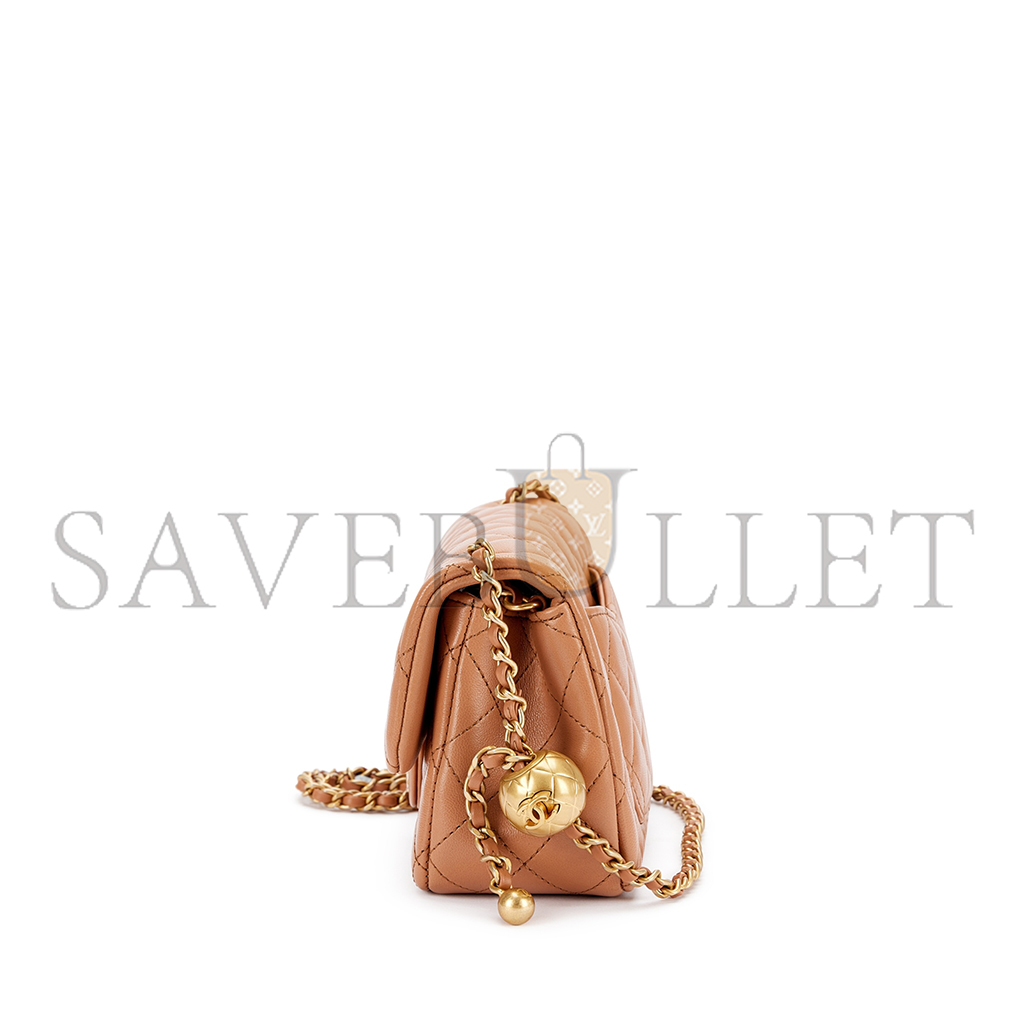 CHANEL MASTER GOLDEN BALL CHAIN FLAP BAG LARGE MINI  (20*13*7cm)